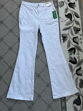 American Rag Women's White High Rise Sailor Flare Jeans